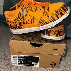 Nike Kids Dunk Low TD Orange Black Sneakers